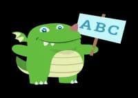 online elementary school. green dragon