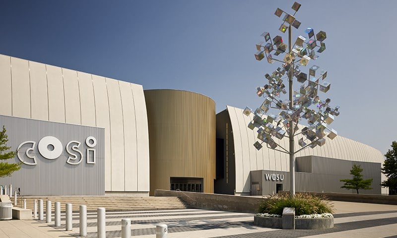 front view of the COSI building. field trips